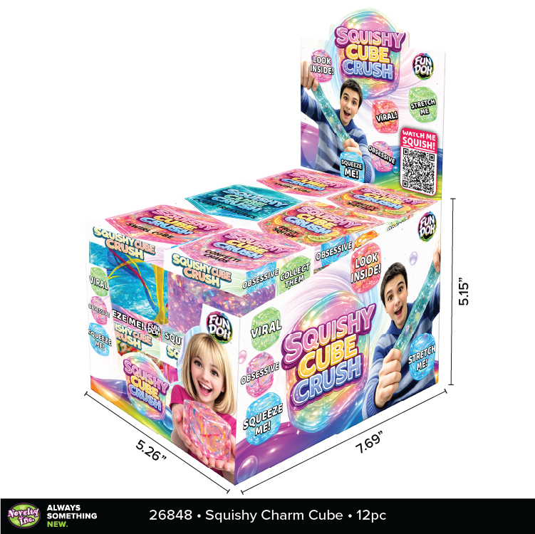 Fun Doh Squishy Charm Cube Fidget Toy Variety -