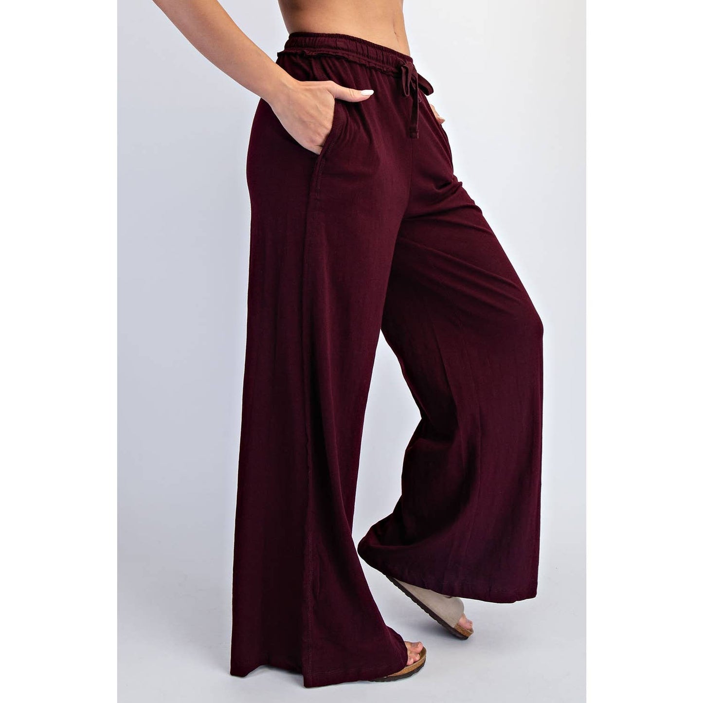 COTTON SLUB LOUNGING WIDE PANT