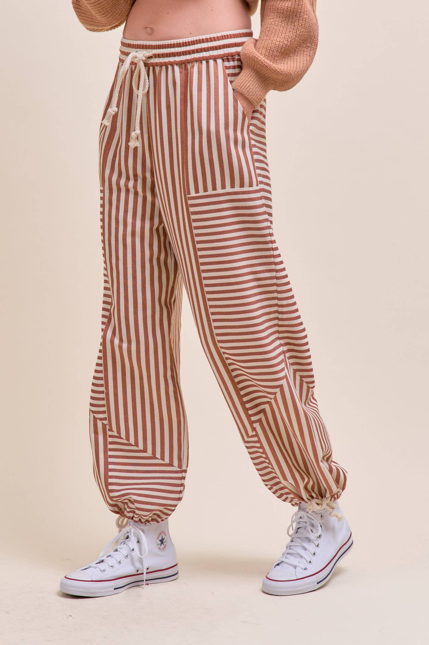 MIXED STRIPES PARACHUTE PANTS