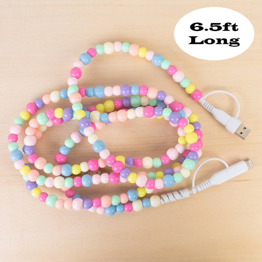 4-in-1 Extra Long Beaded Charging Cable