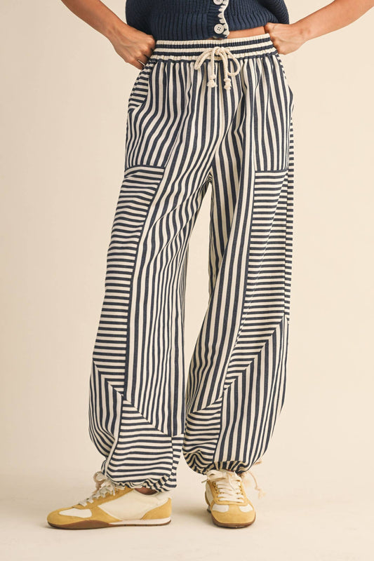 MIXED STRIPES PARACHUTE PANTS