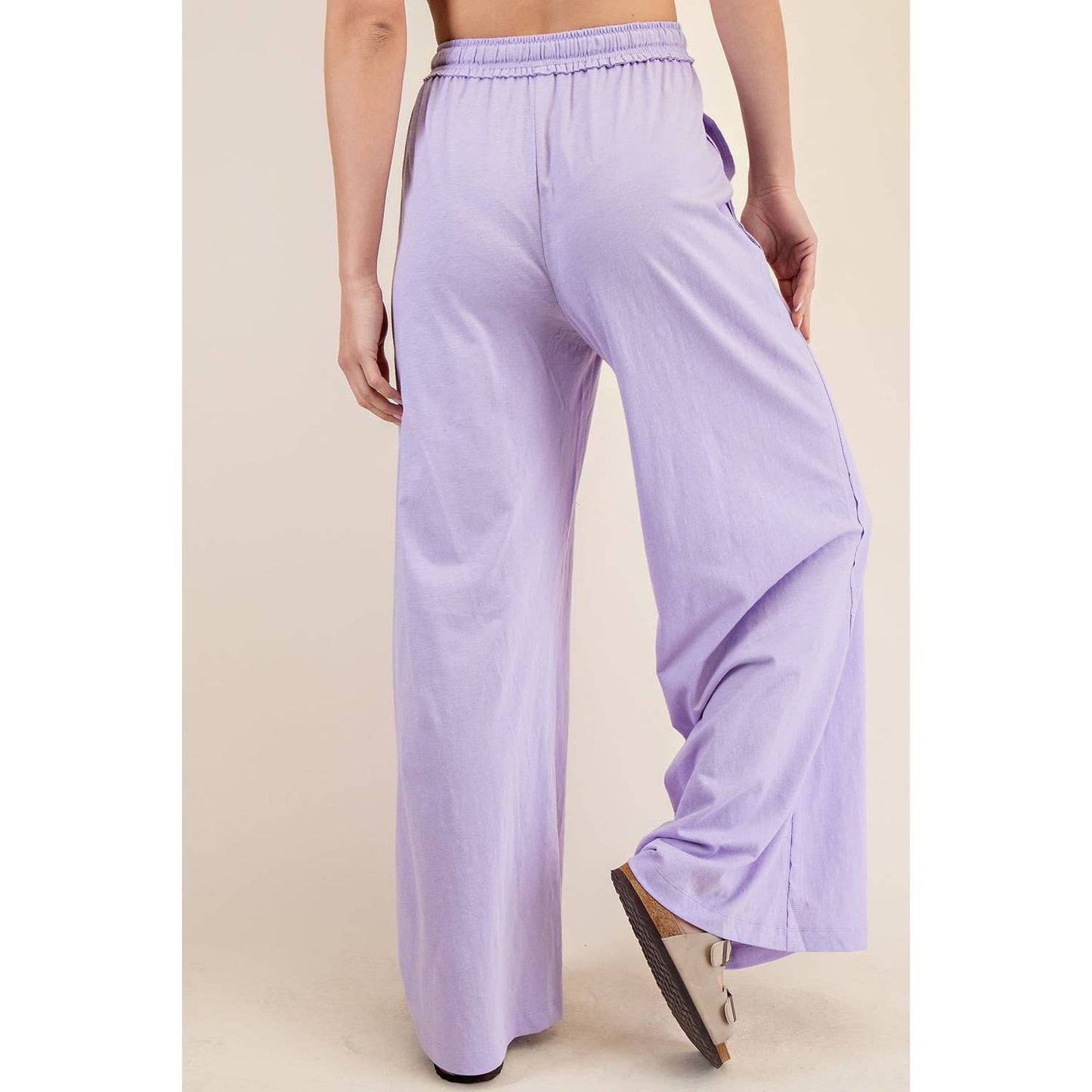 COTTON SLUB LOUNGING WIDE PANT