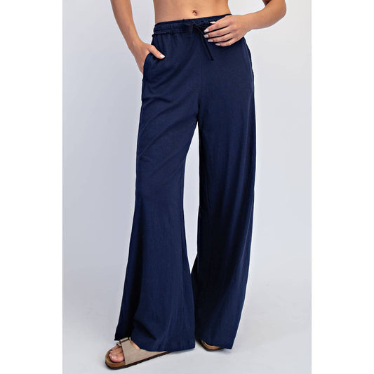 COTTON SLUB LOUNGING WIDE PANT