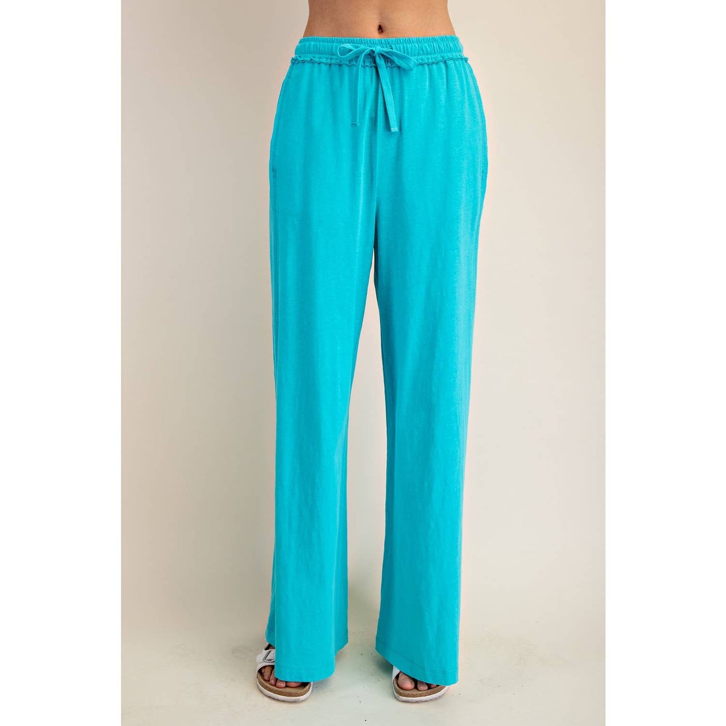COTTON SLUB LOUNGING WIDE PANT