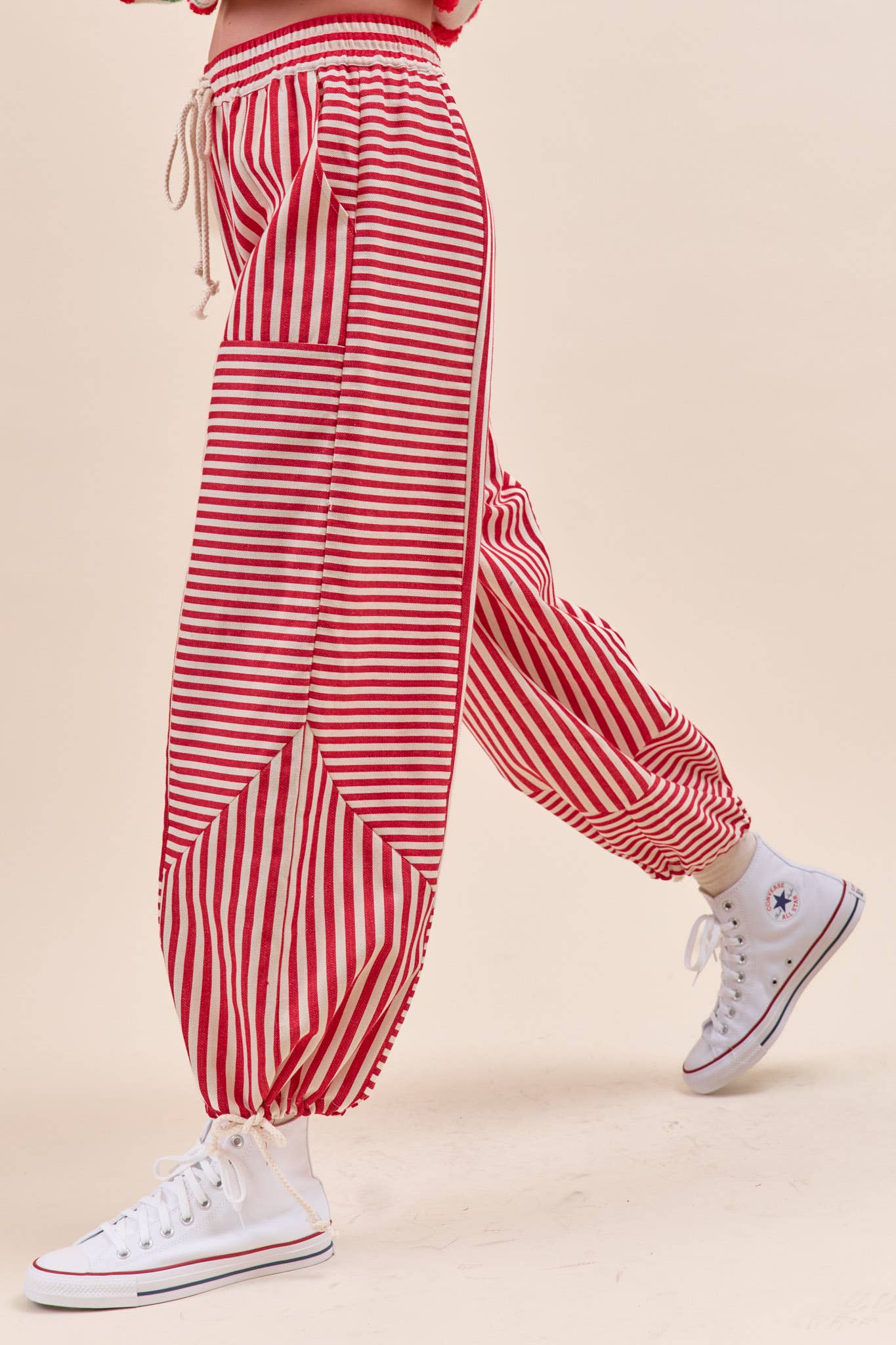 MIXED STRIPES PARACHUTE PANTS
