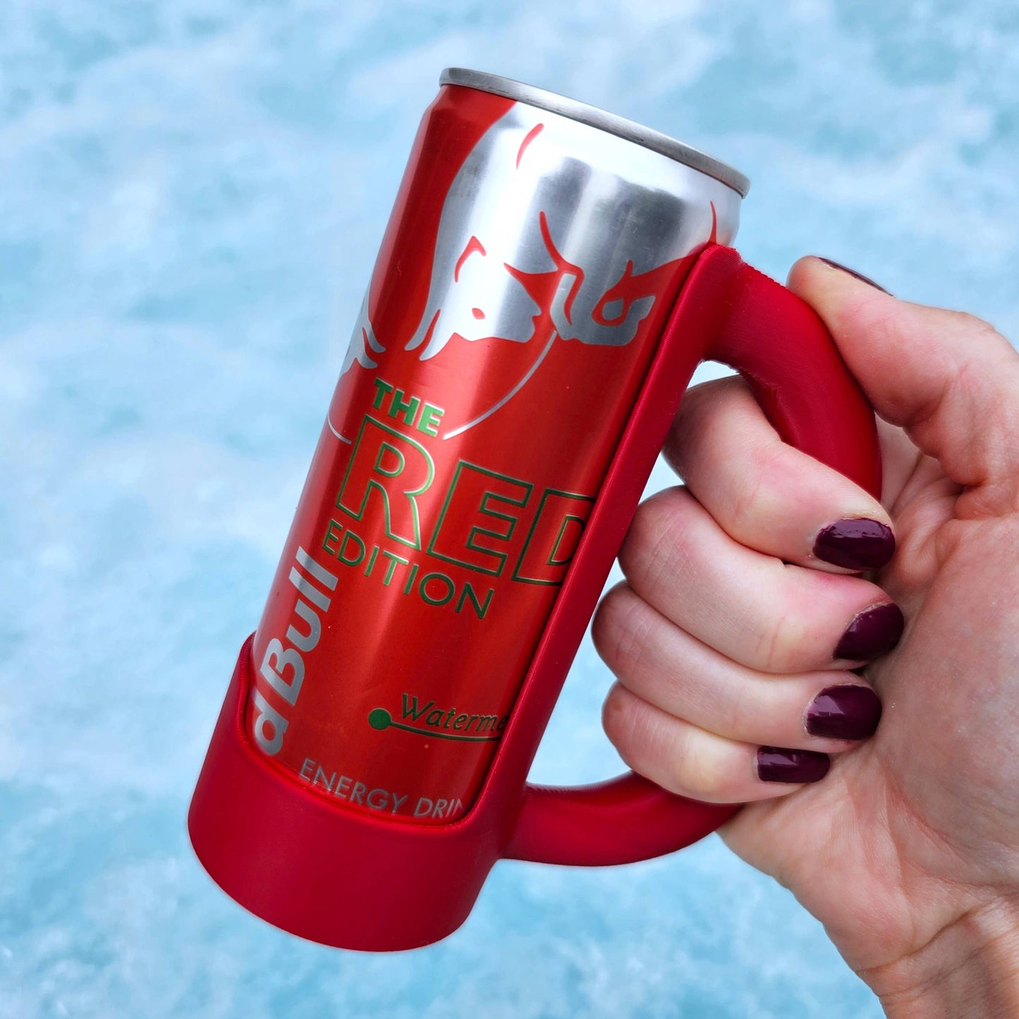 8.4 oz. SMALL Mini Redbull Slim Can Holder Handle