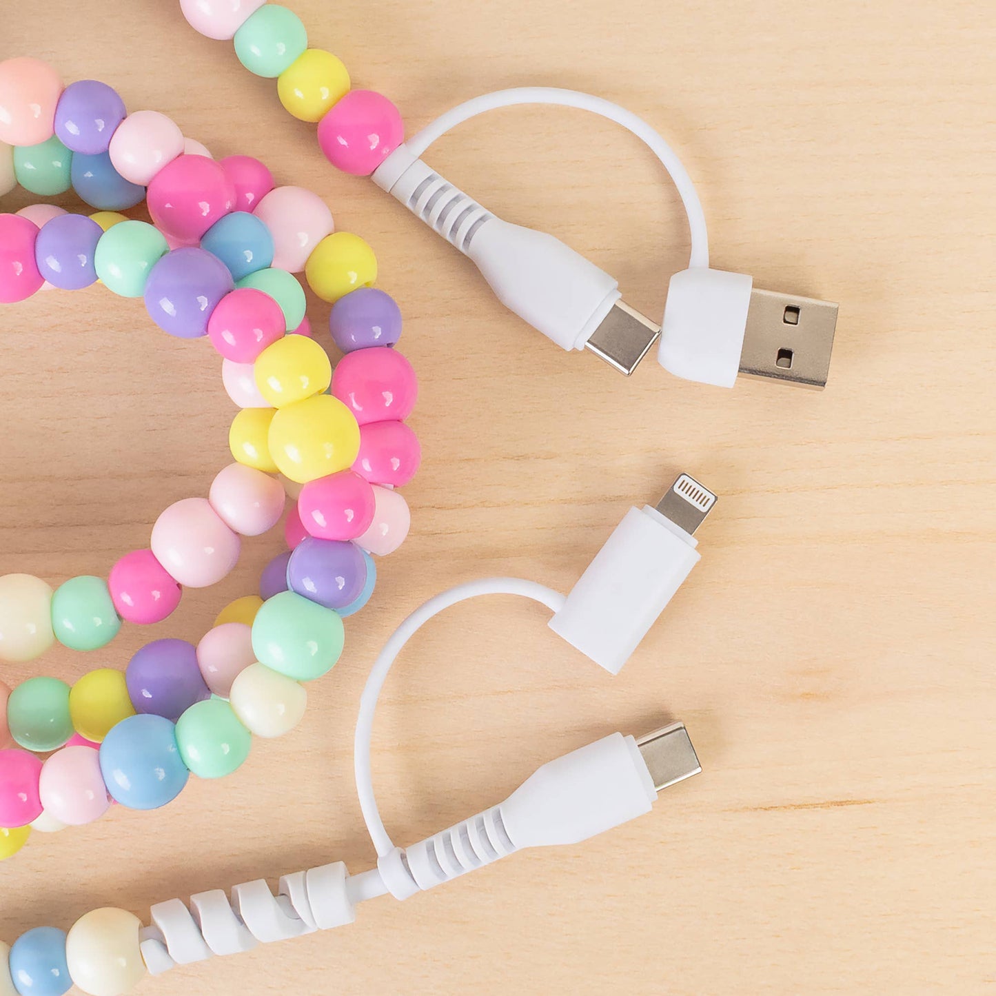 4-in-1 Extra Long Beaded Charging Cable