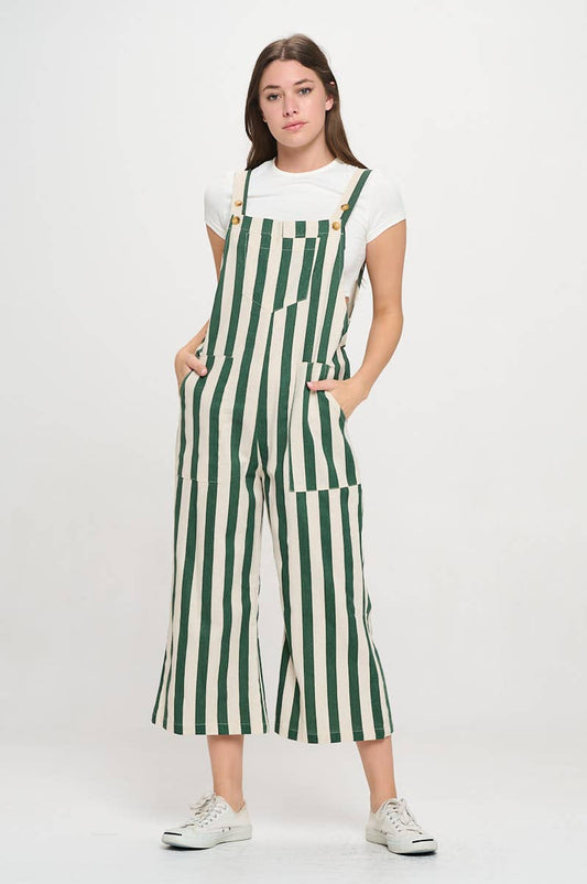 CLASSIC STRIPES PRINT OVERALLS