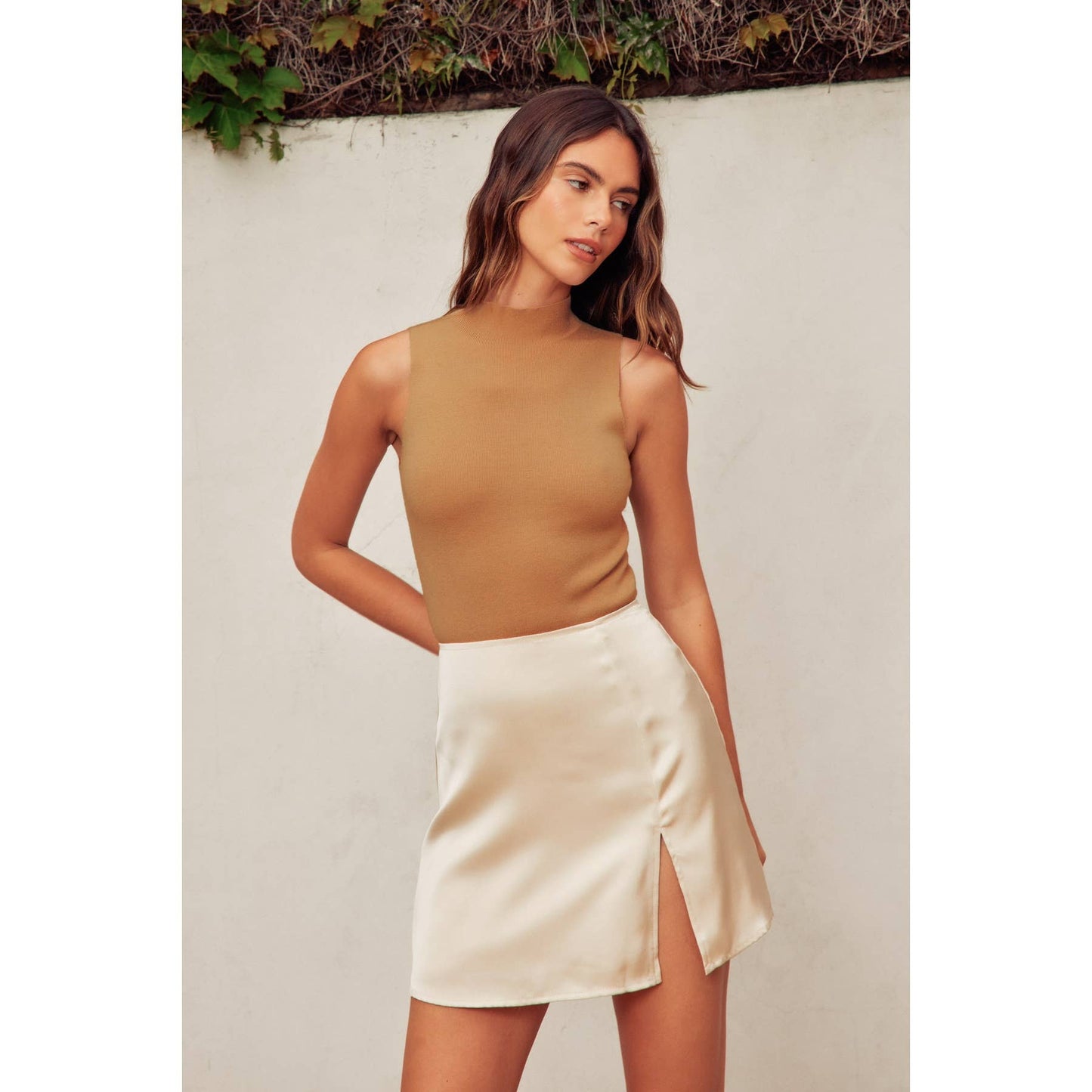 Turtleneck Tank Knitted Bodysuit