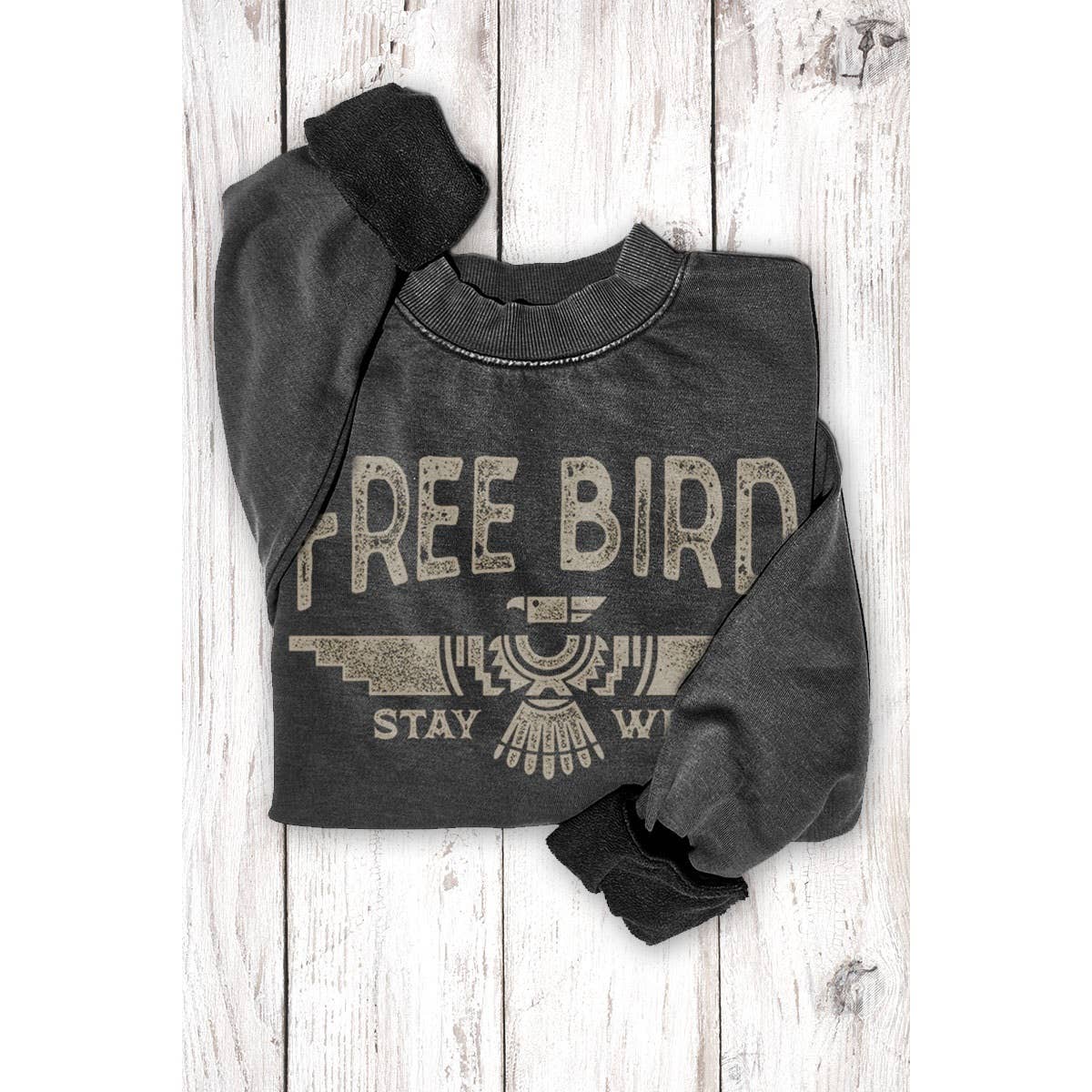 FREE BIRD  MINERAL GRAPHIC SWEATWHIRTS