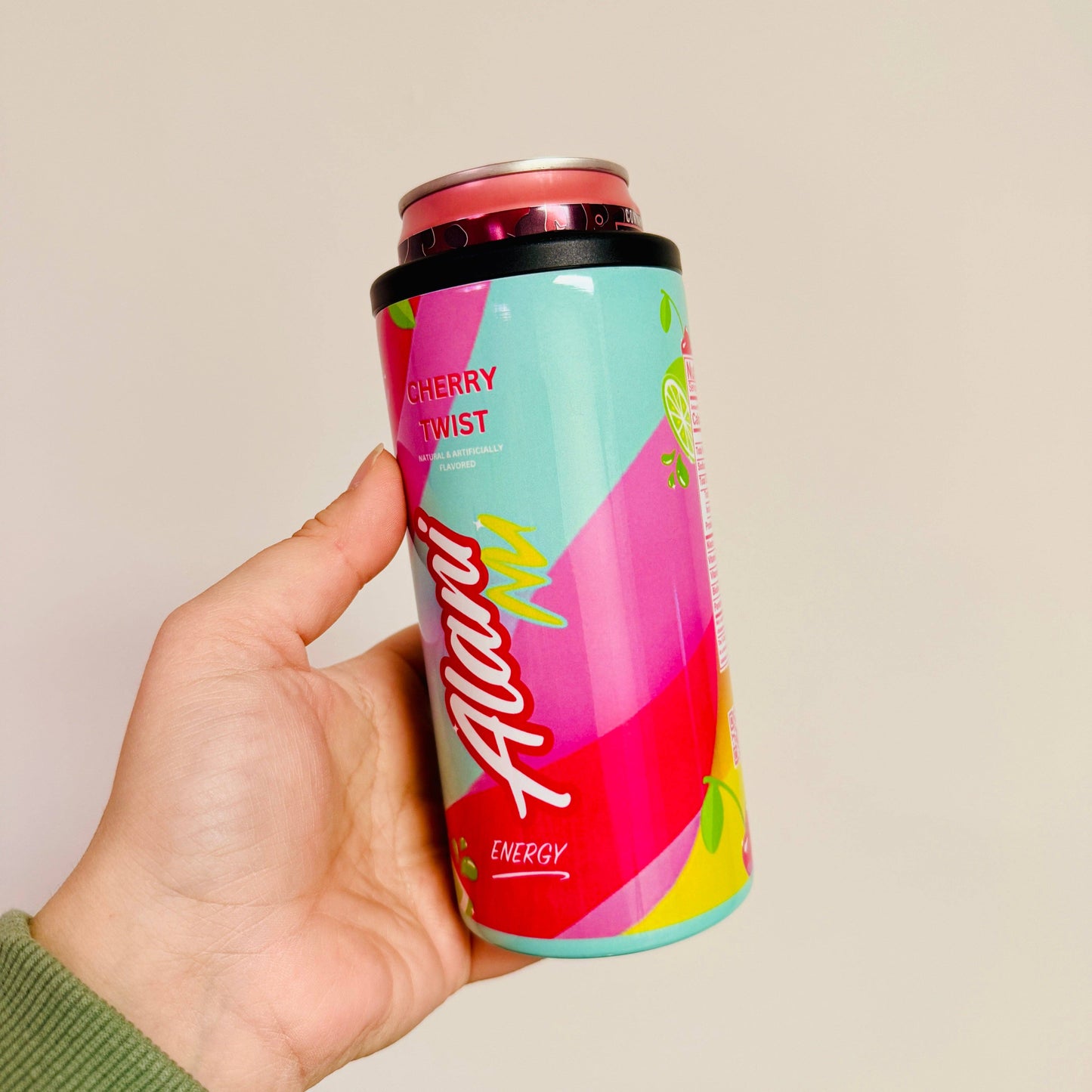 Slim Can Cooler, Cherry Energy