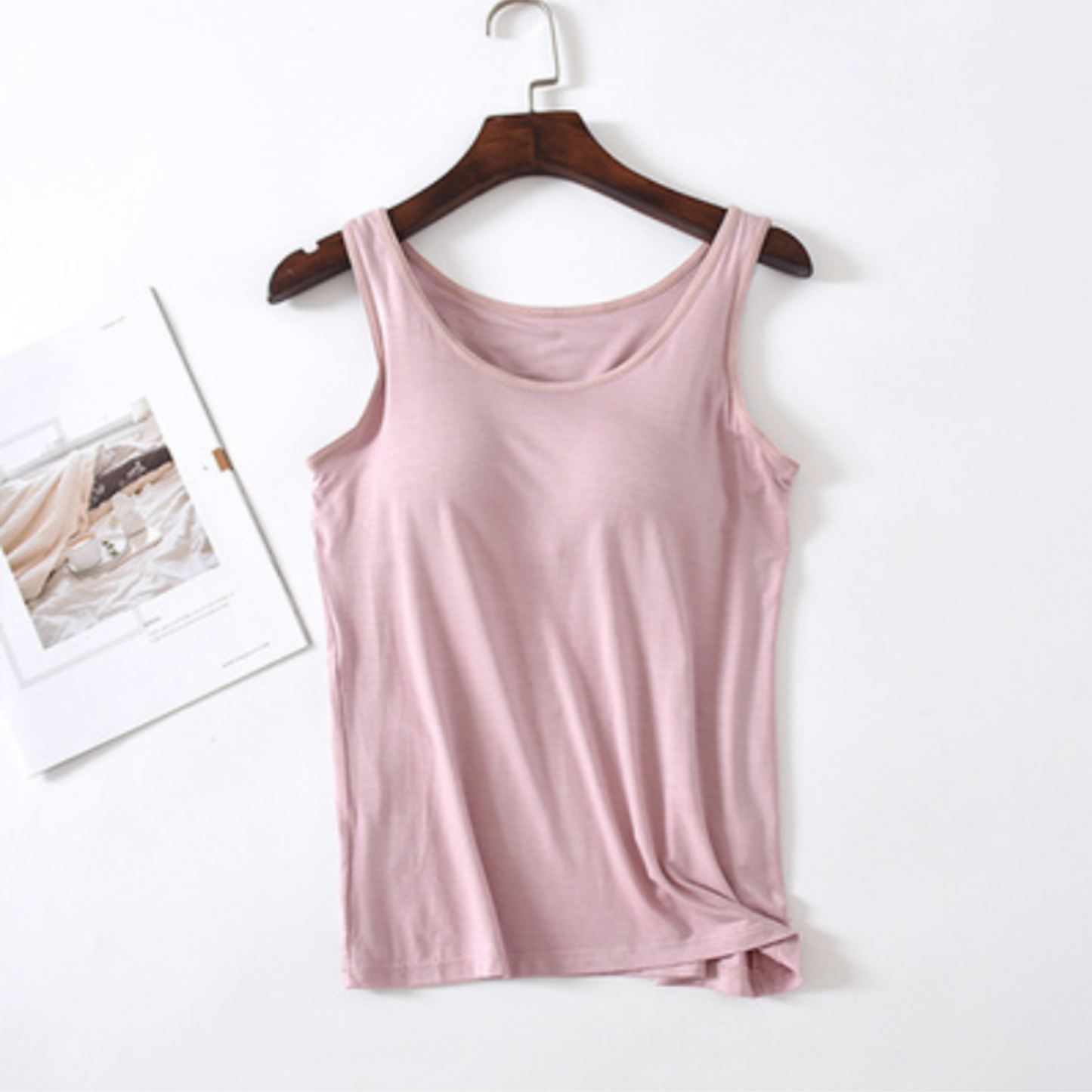 Built-In Bra Tank Tops – Modal Yoga Top for Active Comfort