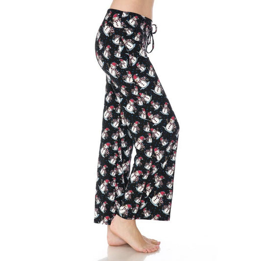 Snowman Pajama Pants with Drawstring