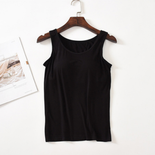 Built-In Bra Tank Tops – Modal Yoga Top for Active Comfort