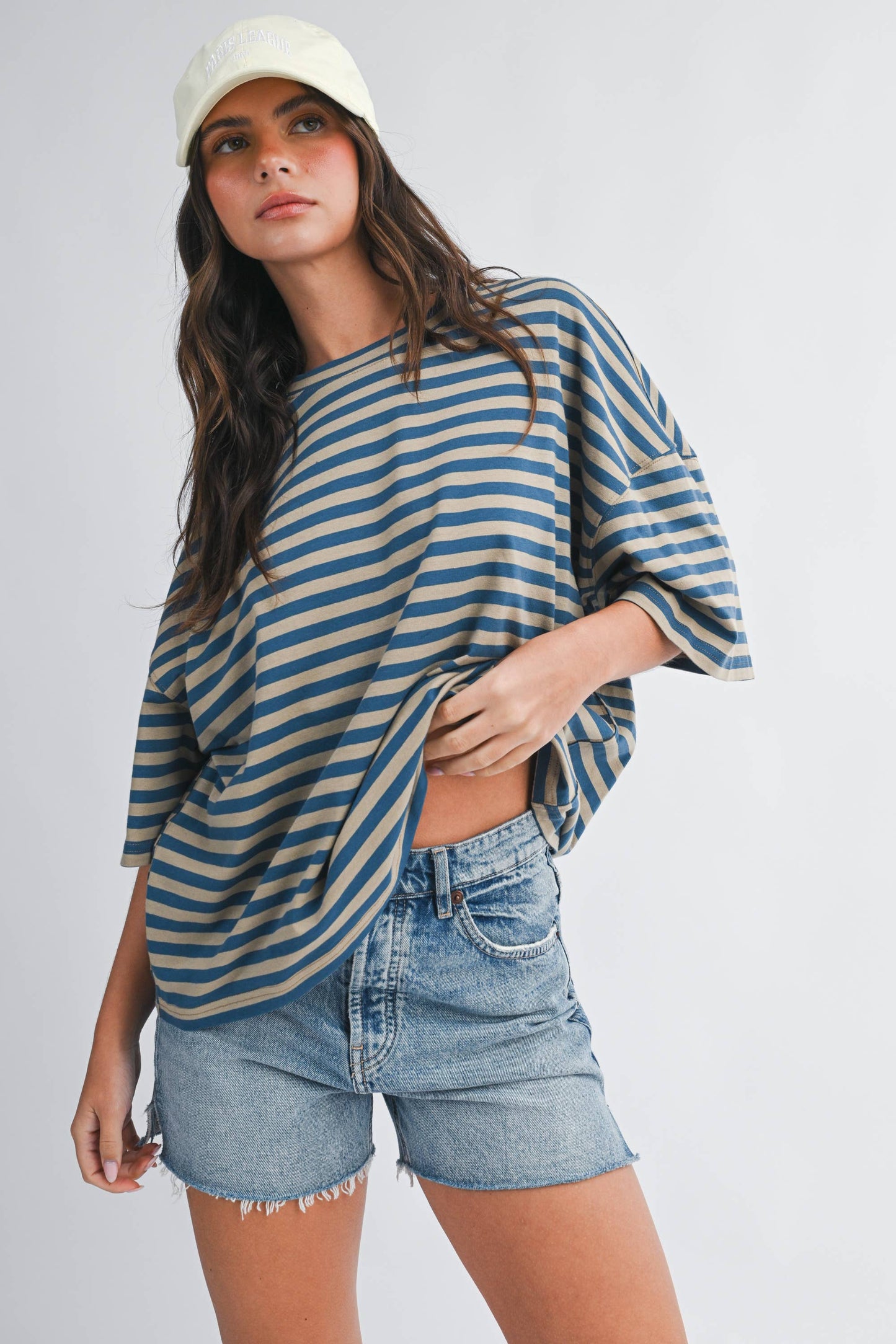 Oversized Stripe Boyfriend Tee