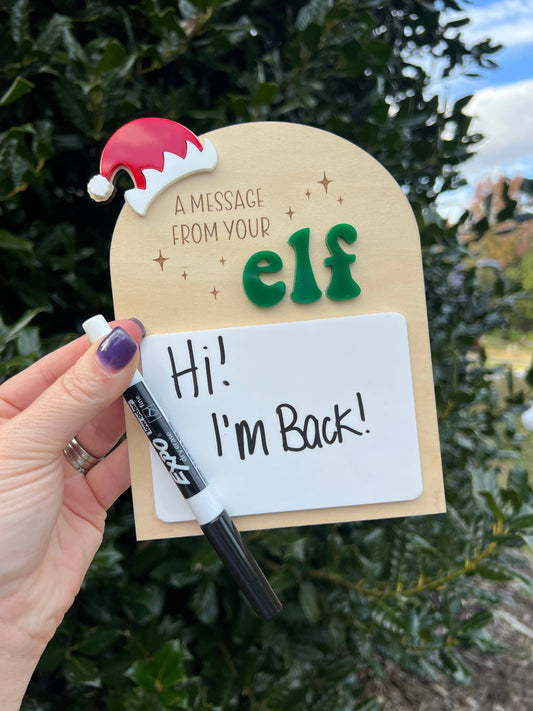 Message From your Elf Sign , Scout Elf Message Board