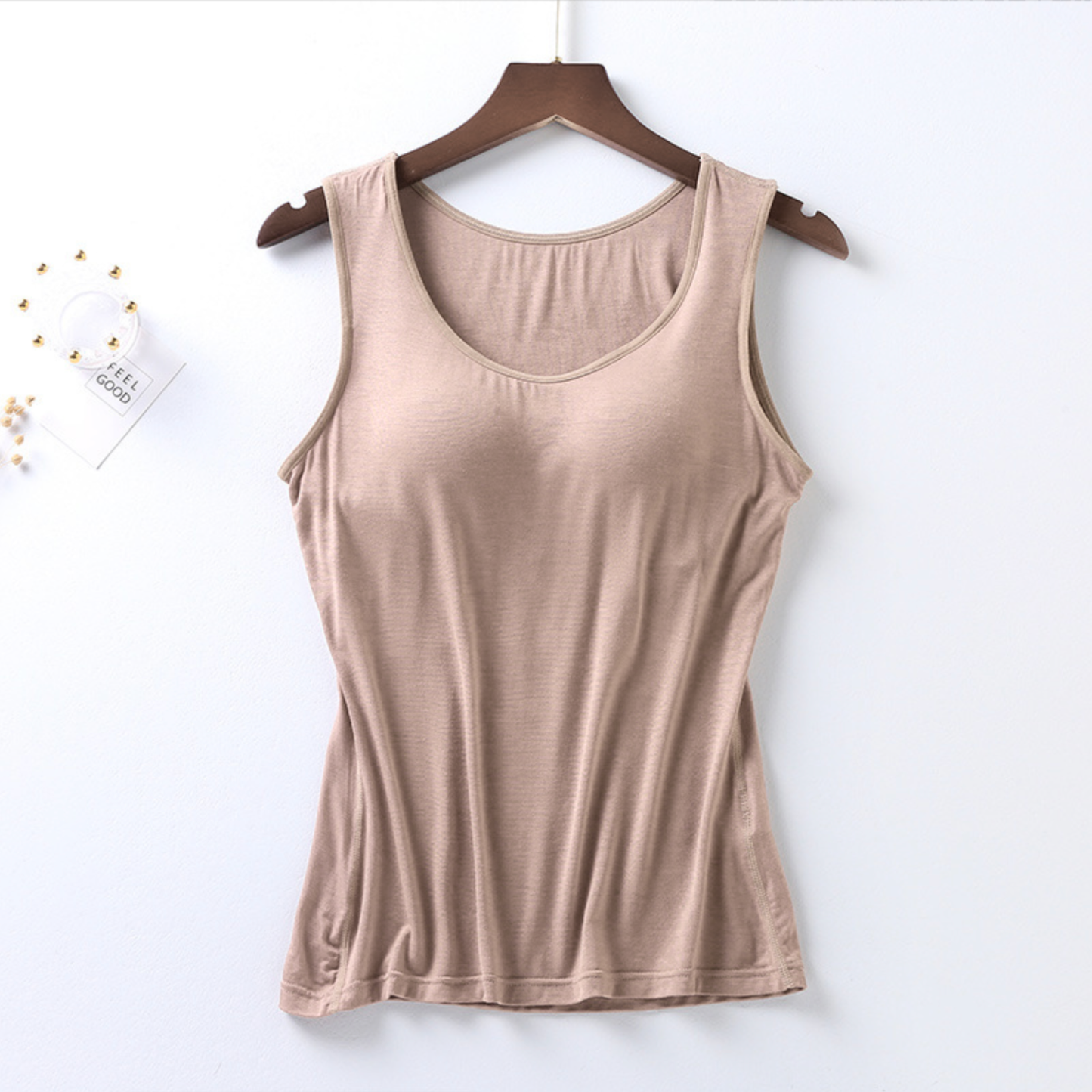 Built-In Bra Tank Tops – Modal Yoga Top for Active Comfort