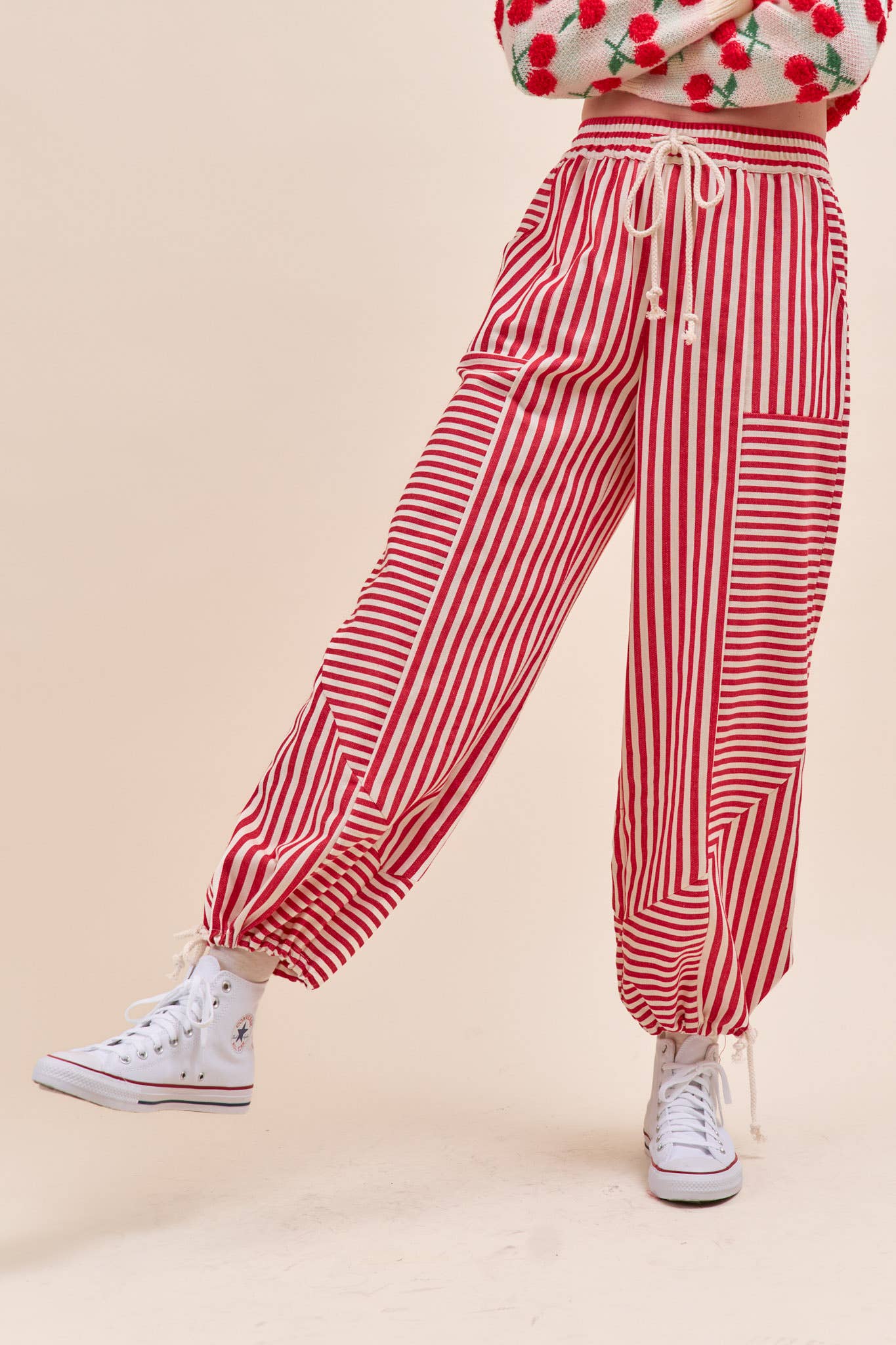 MIXED STRIPES PARACHUTE PANTS