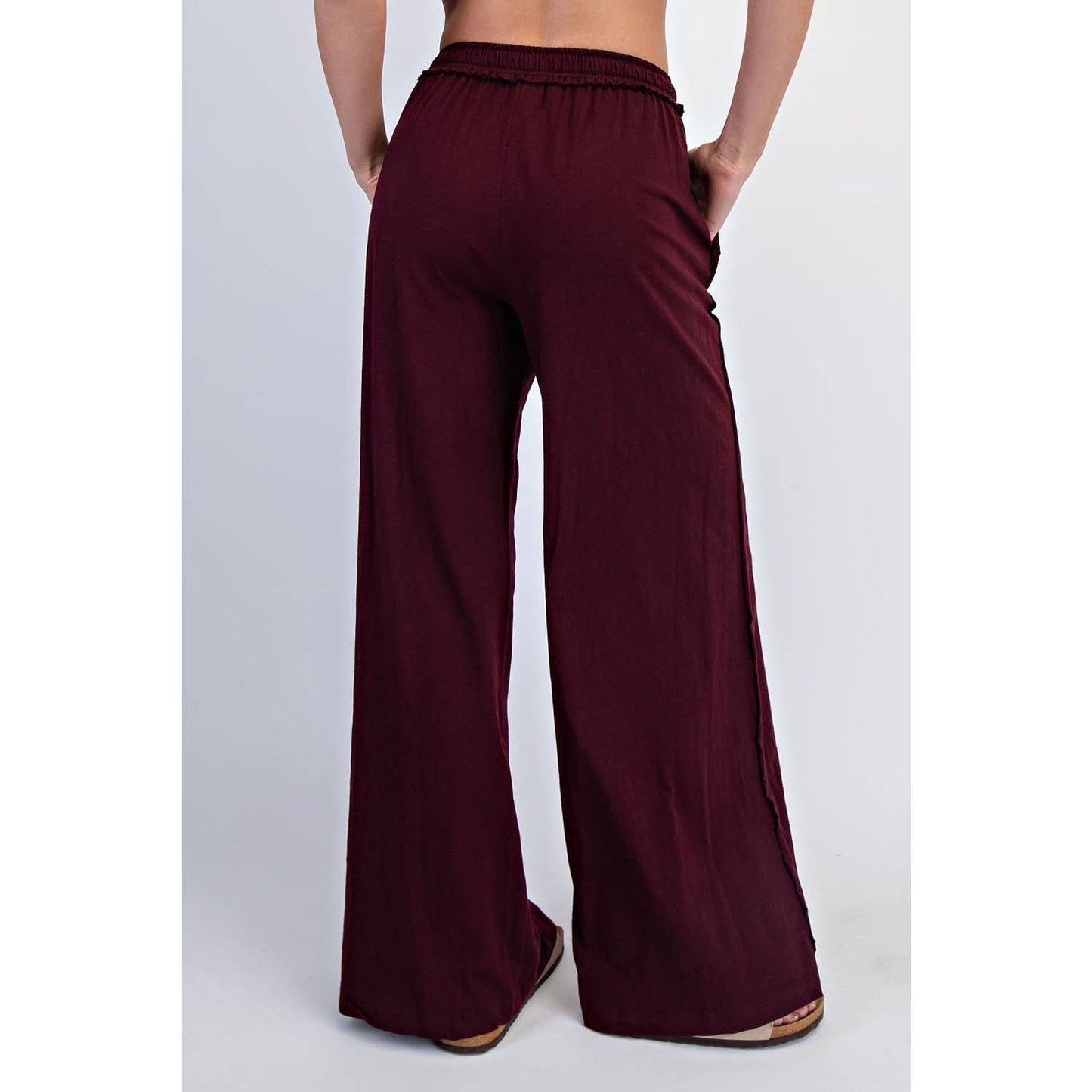 COTTON SLUB LOUNGING WIDE PANT