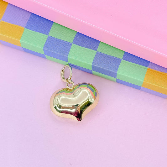 Heart Pop Gold Charm