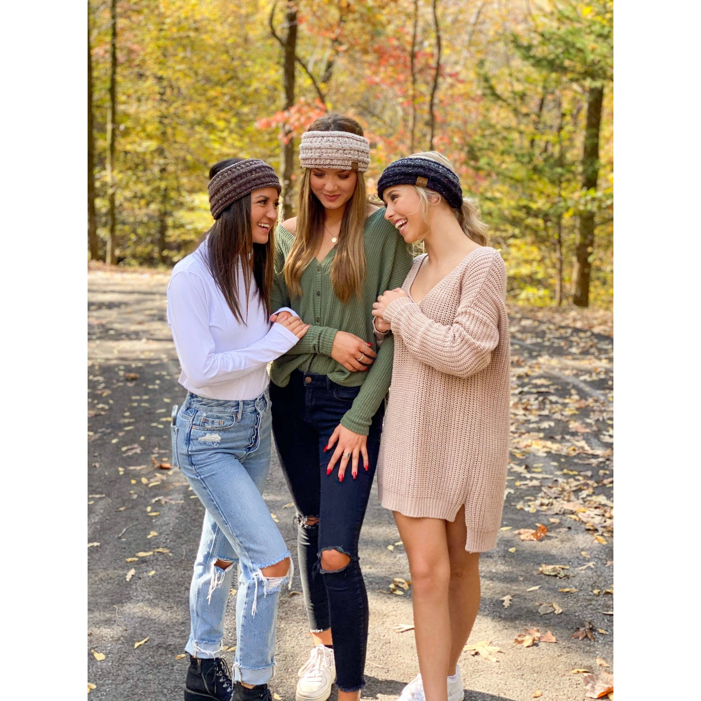 Ombre Ribbed Flecked Women's Fashion Ponytail Headband