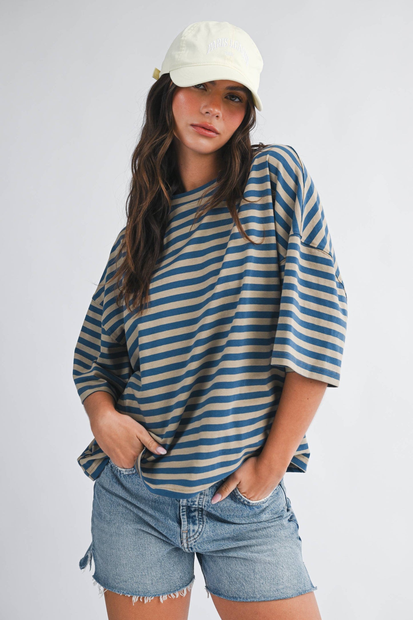 Oversized Stripe Boyfriend Tee