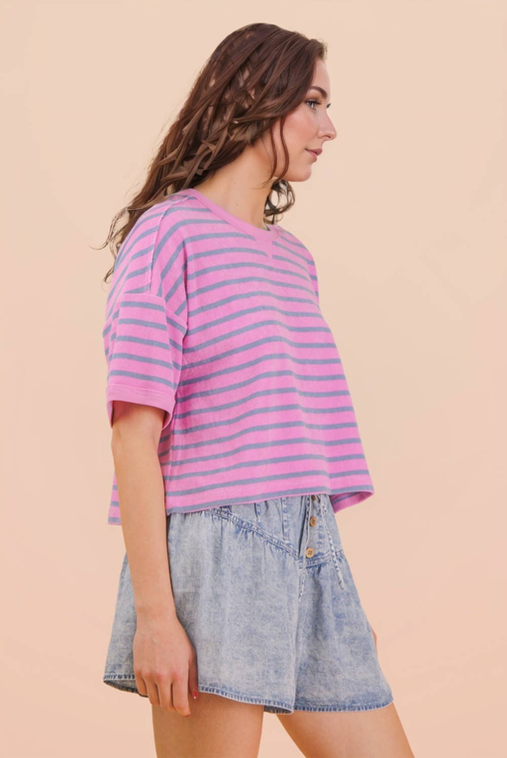 Oversized Stripe Casual Comfy Knit Top