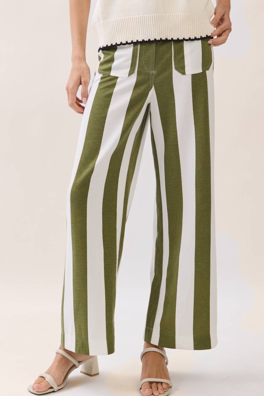 Stripe Wide Leg Pants