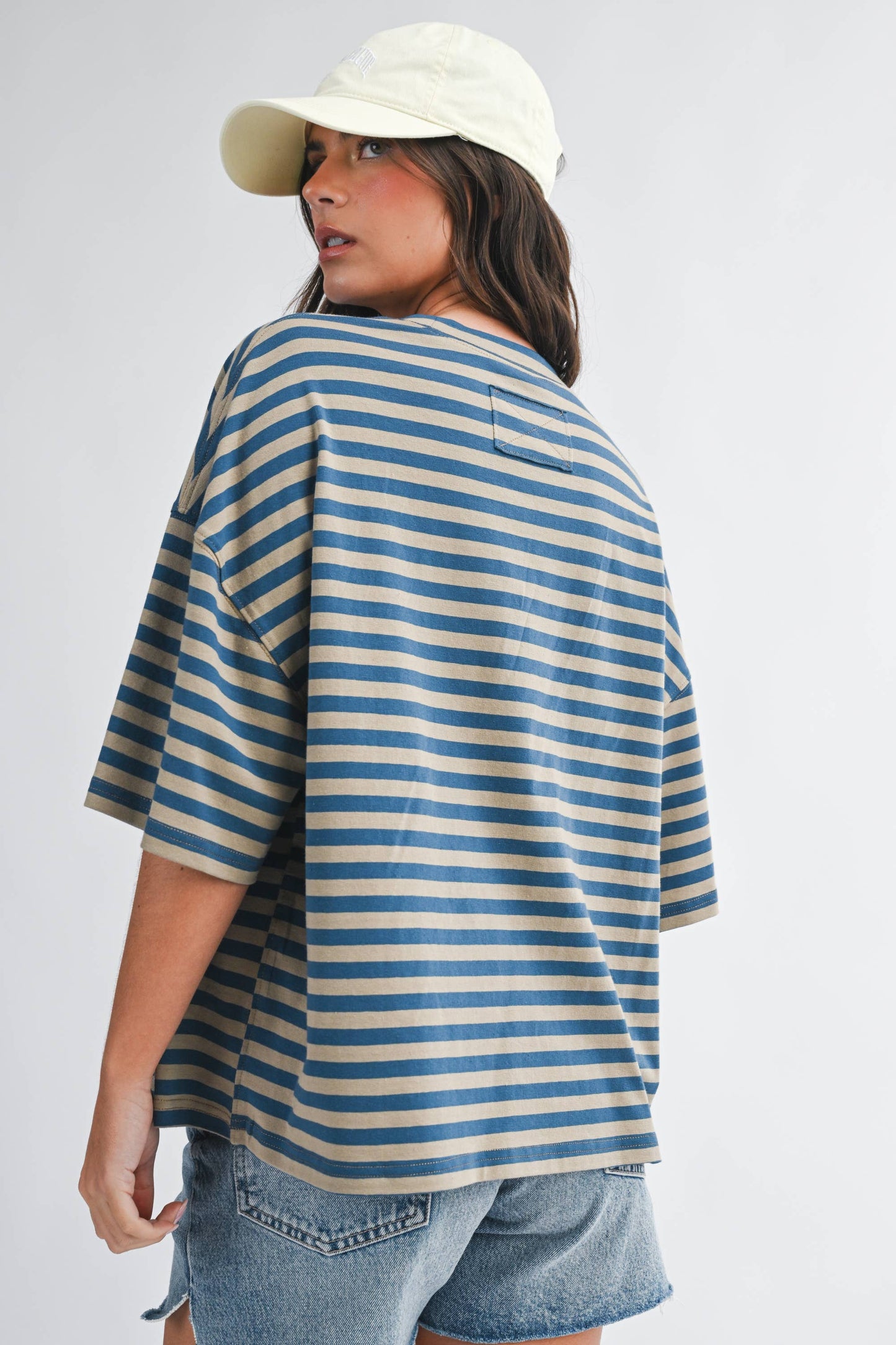 Oversized Stripe Boyfriend Tee