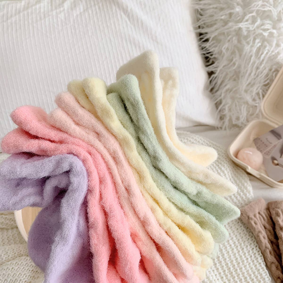 Cozy Thick Plush Hemp-Knit Socks for Fall & Winter_CWMS0881: Blue / (OS) 2