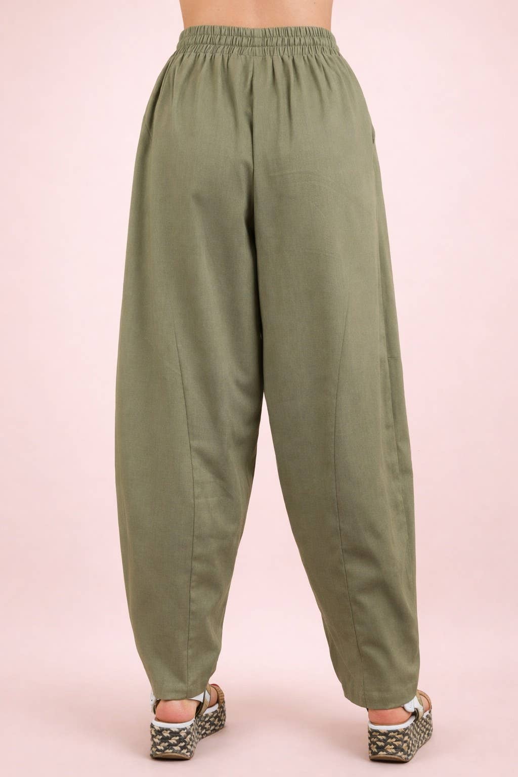 Solid Barrel Comfy Woven Pants