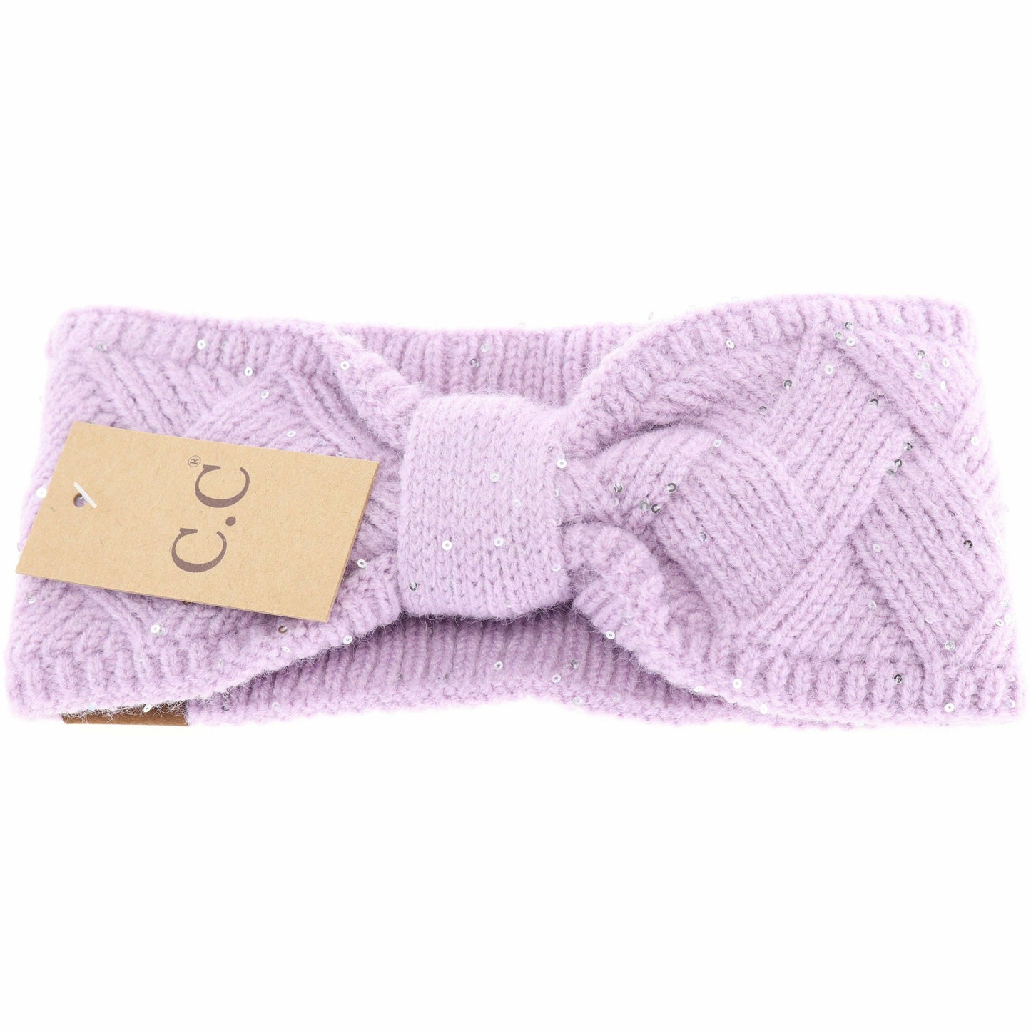 Sequin Brioche Cable Knit C.C Fashion Headband