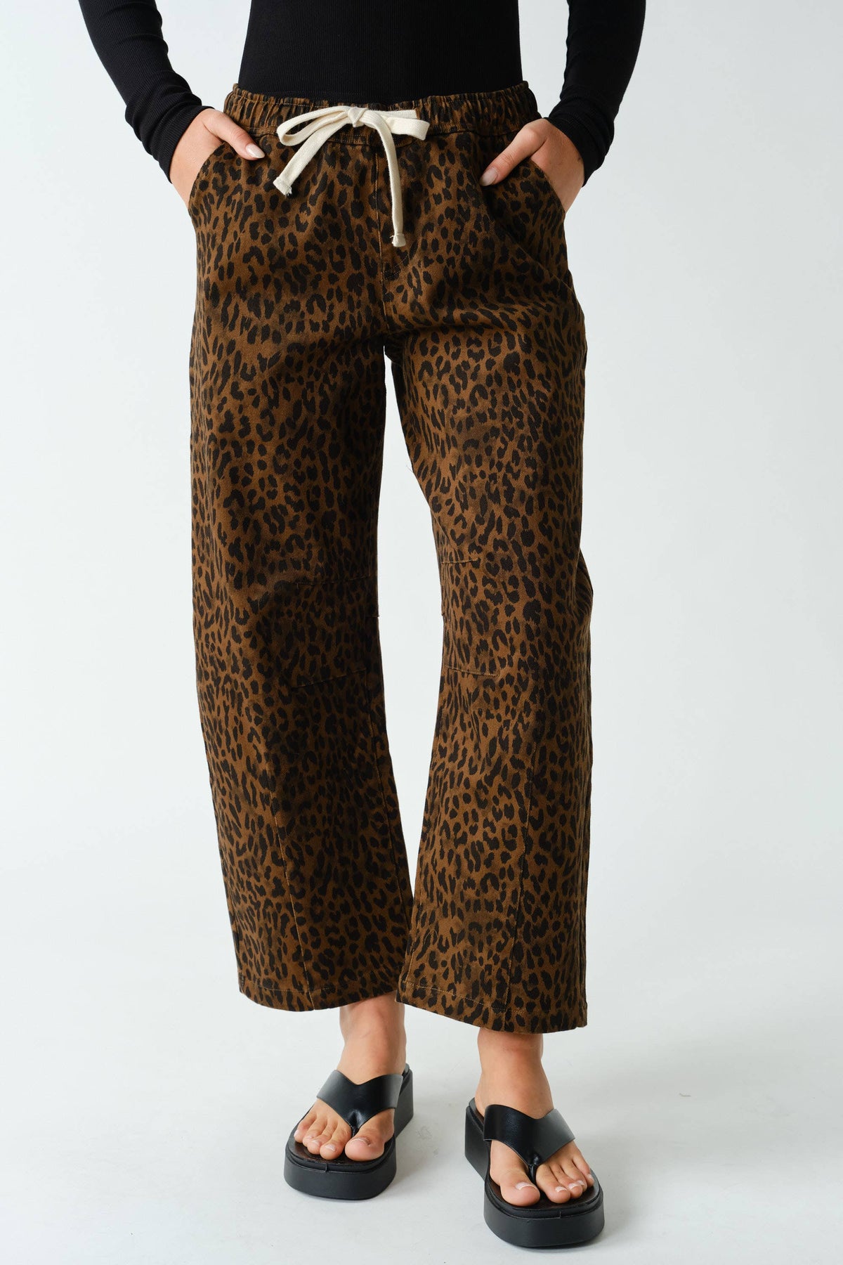 Leopard Lounge Wide-Leg Pants