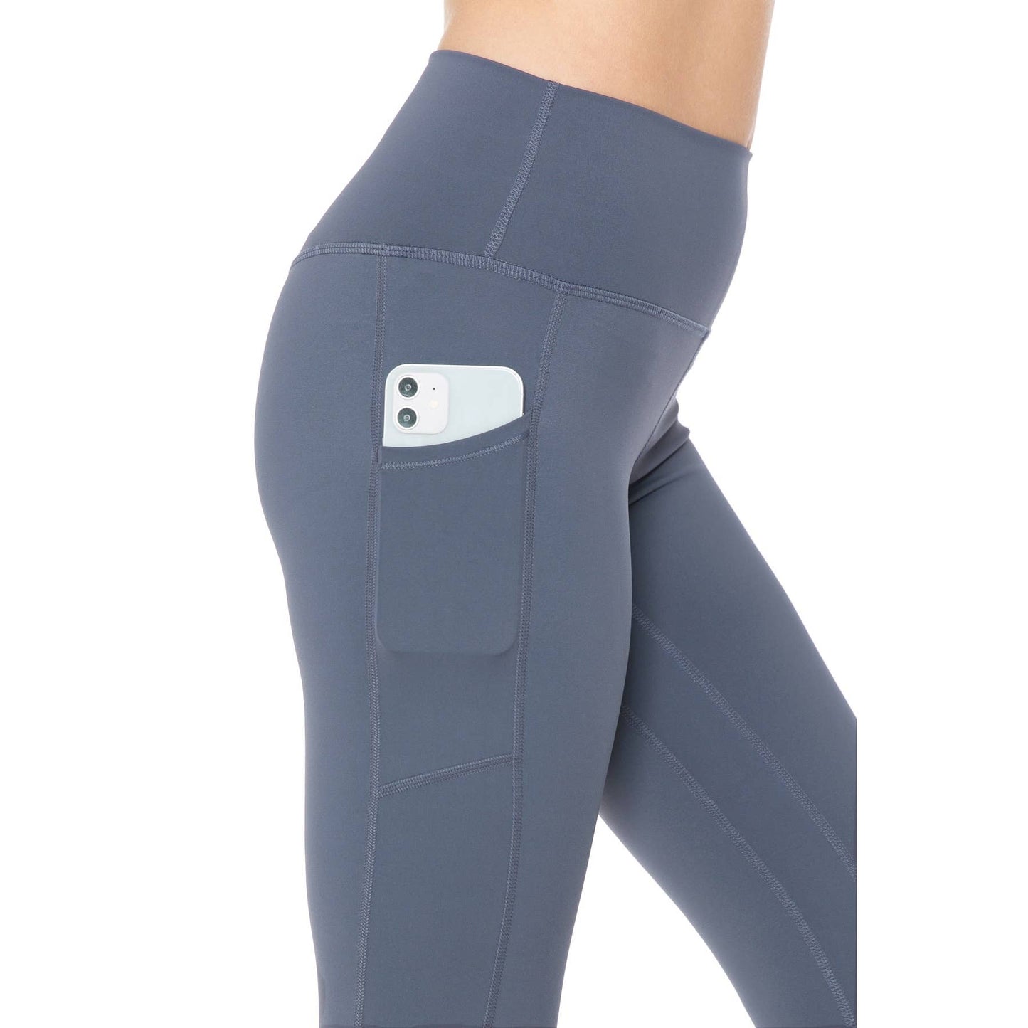 Premium Nylon Activewear Solid Leggings