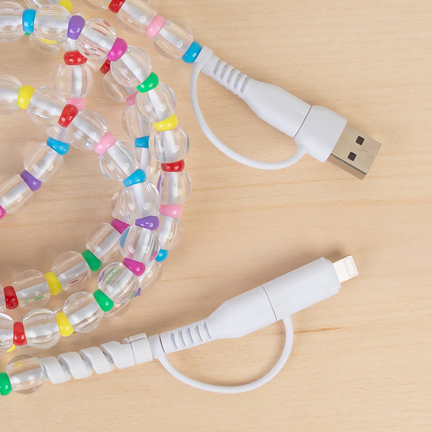 4-in-1 Extra Long Beaded Charging Cable