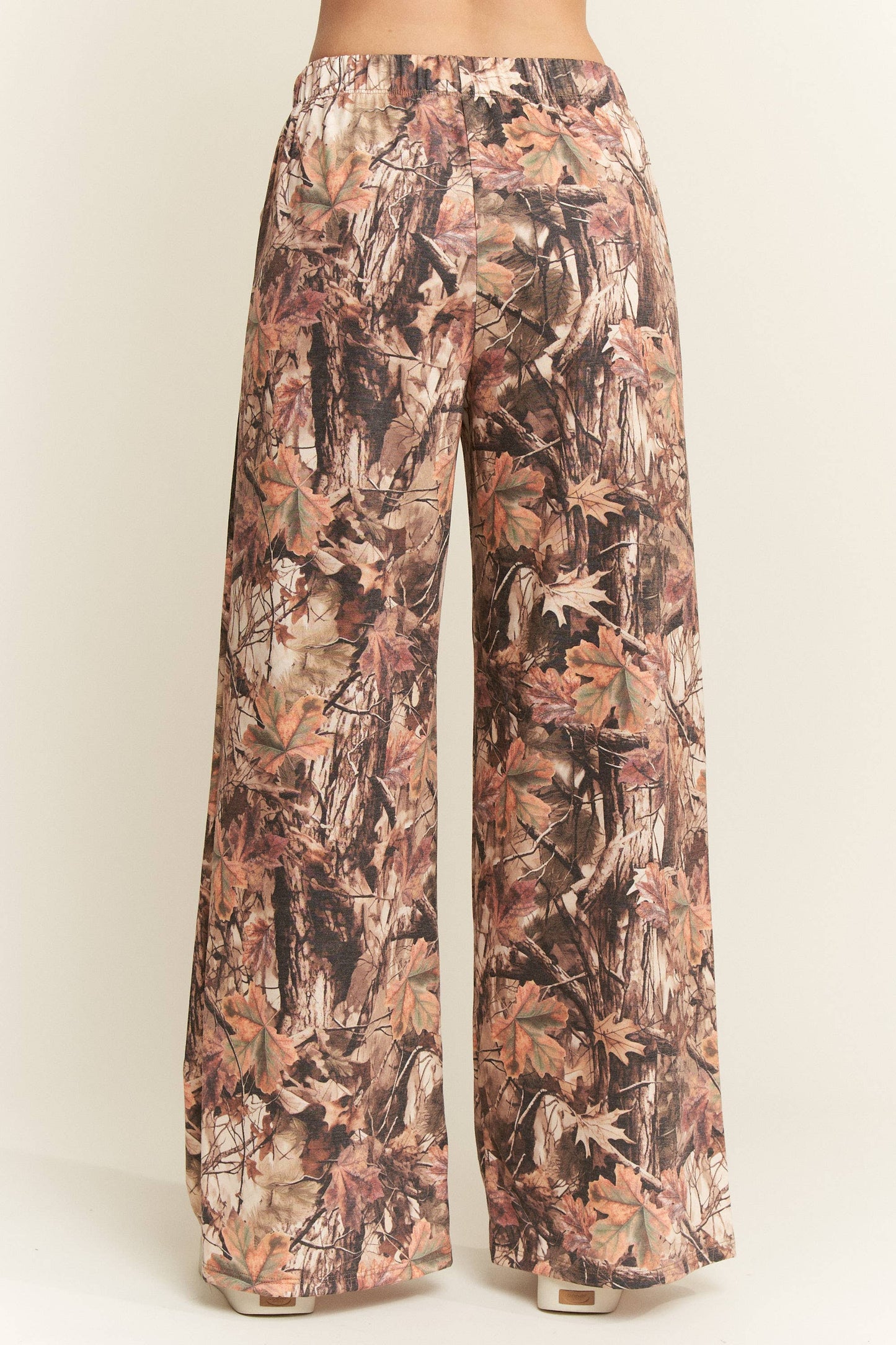 FOREST CAMO WIDE LEG PANTS