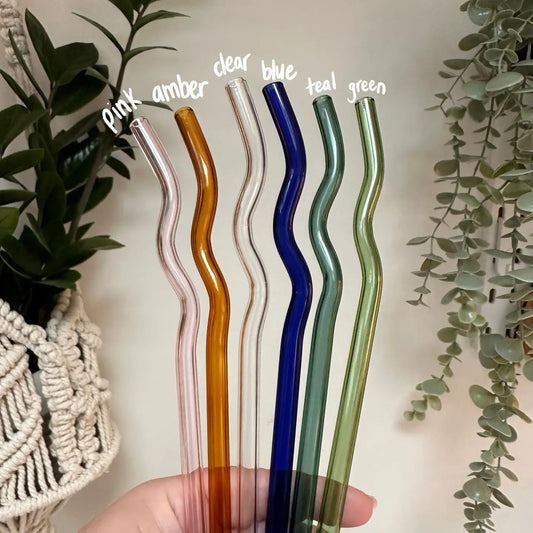 Wavy Glass Straw 7.8 Inch