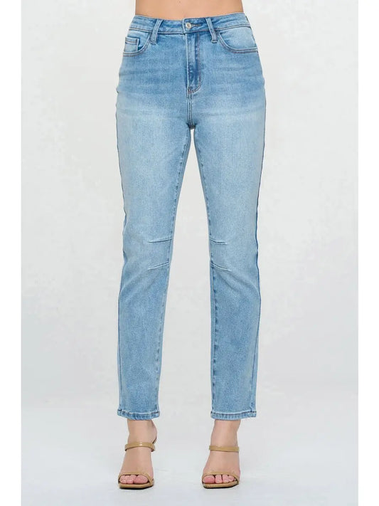 Medium Wash - High Rise Skinny Jeans