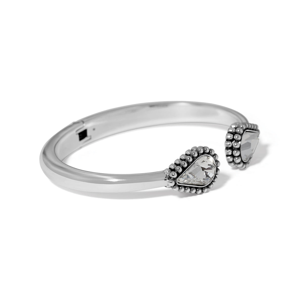 Twinkle Luxe Open Teardrop Open Hinged Bangle