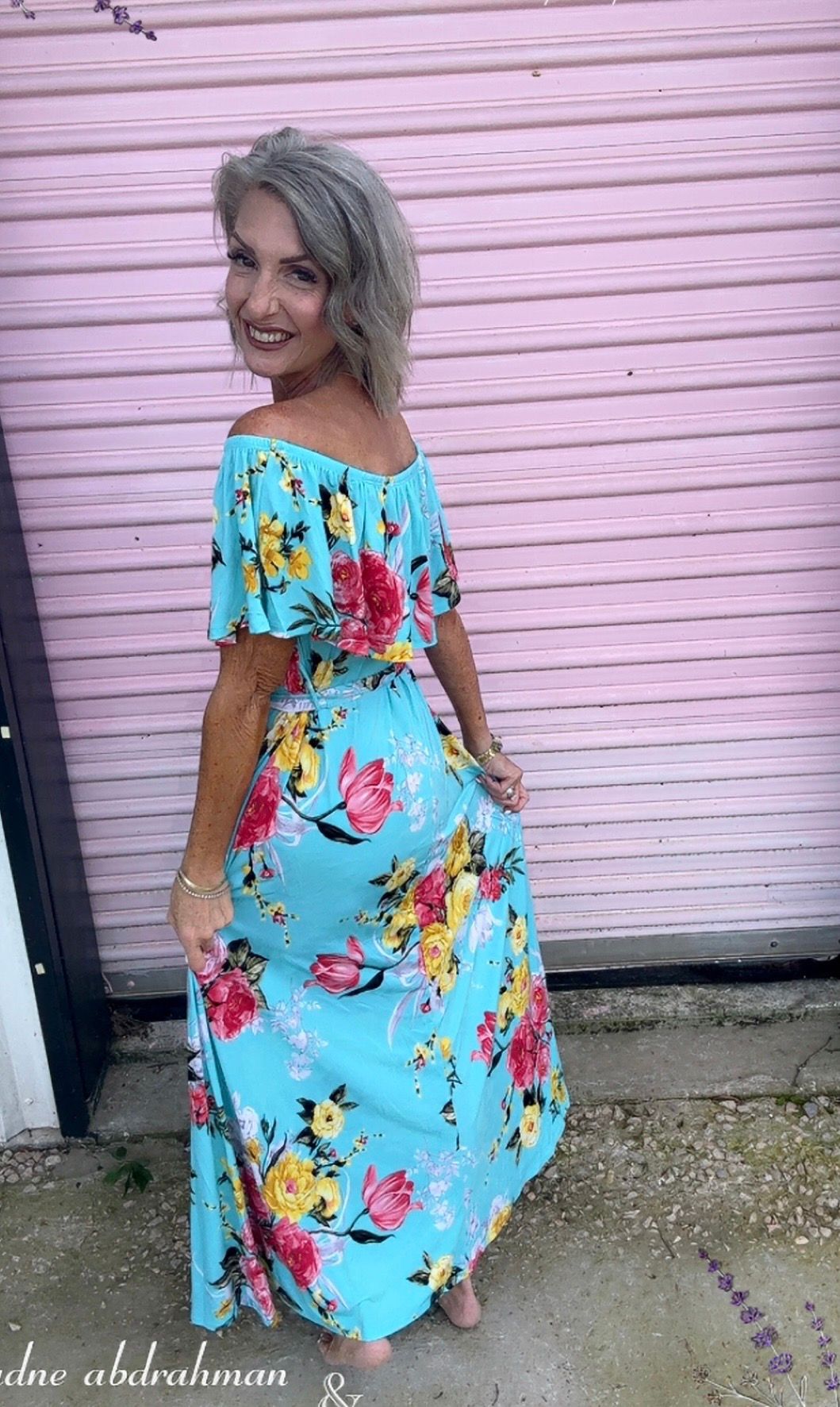 Floral Maxi Dress with Belt